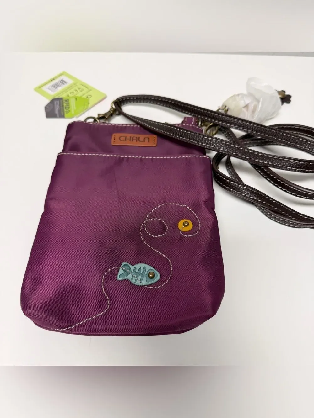 NWT Chala CV Purple Cat Crossbody